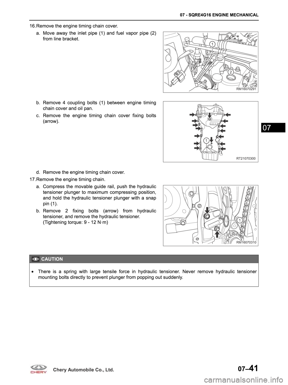 CHERY ARRIZO M16 2014  Service Repair Manual 