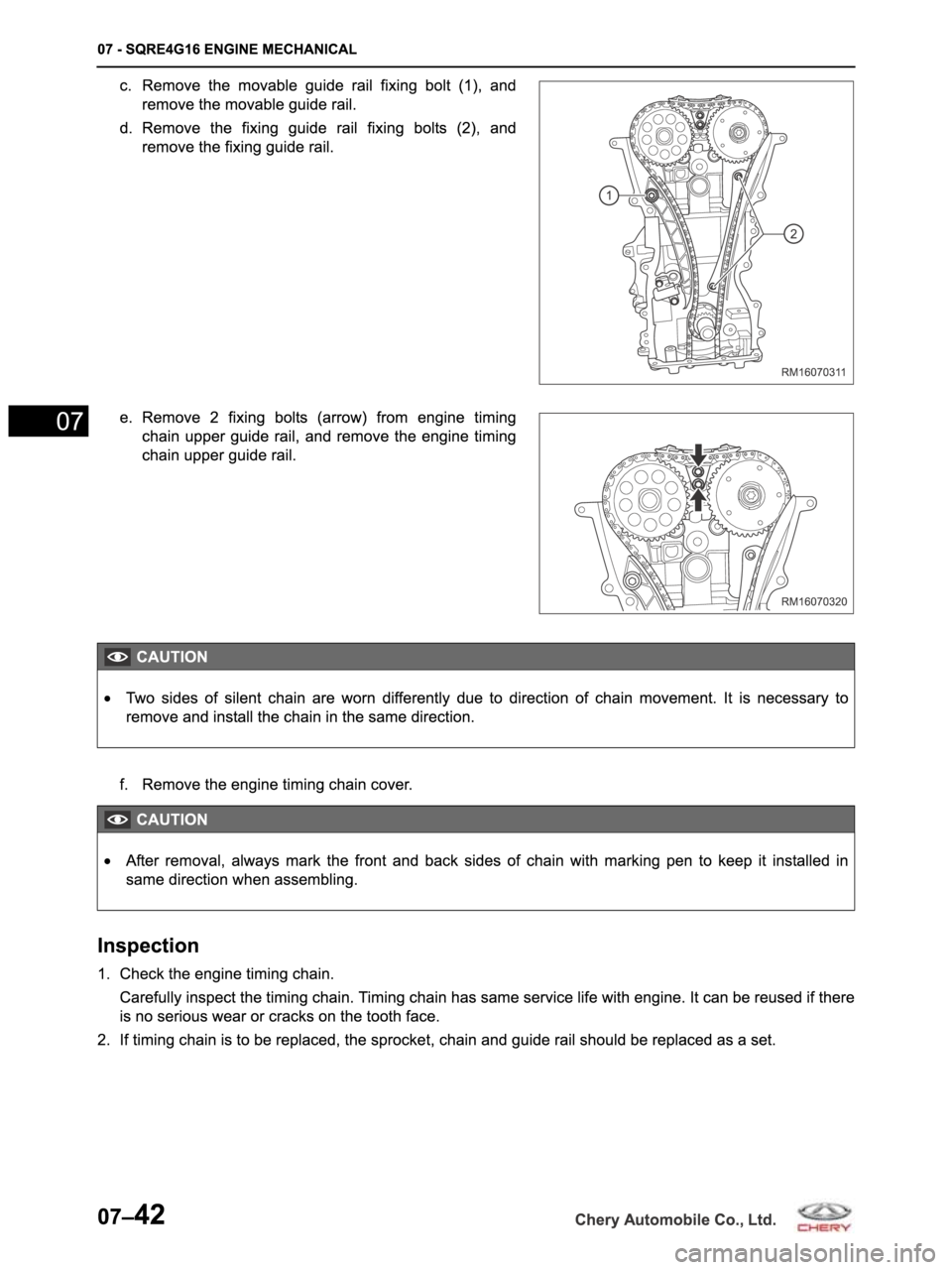CHERY ARRIZO M16 2014  Service Repair Manual 