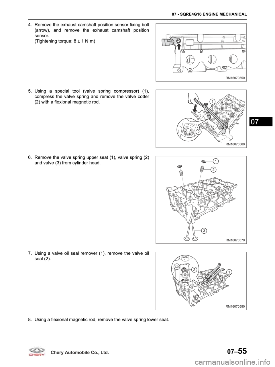 CHERY ARRIZO M16 2014  Service Repair Manual 