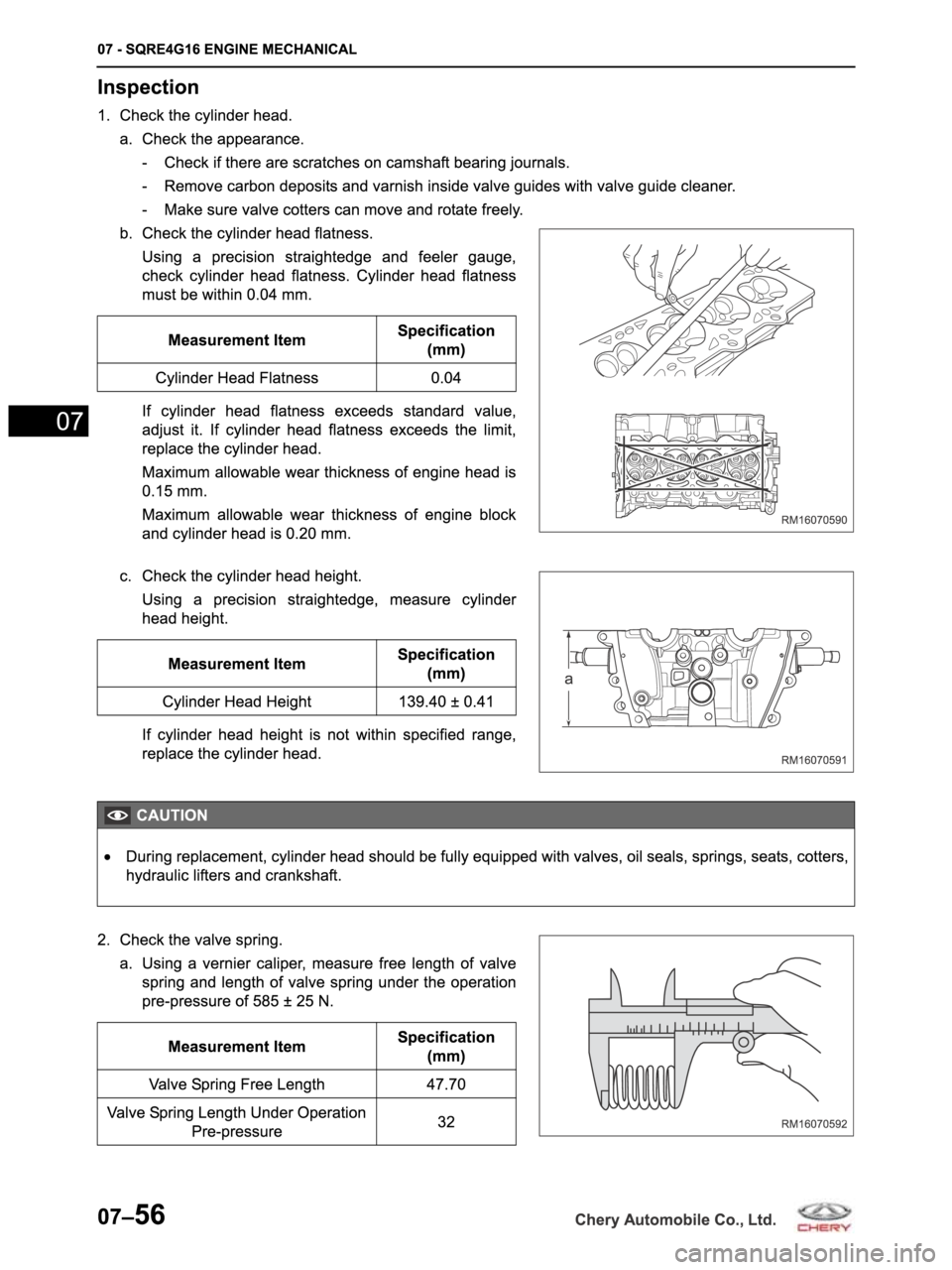 CHERY ARRIZO M16 2014  Service Repair Manual 