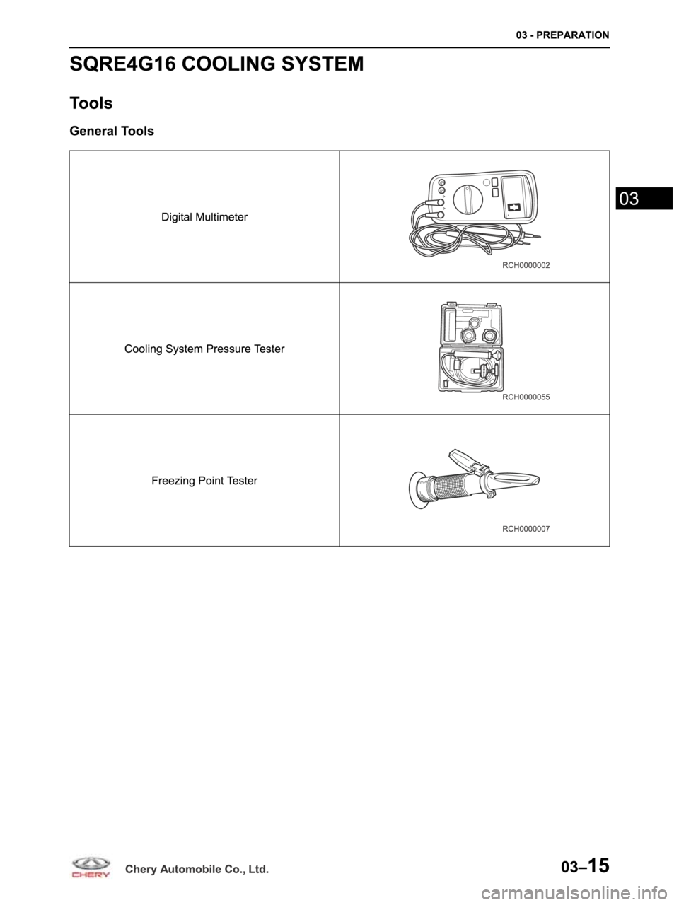 CHERY ARRIZO M16 2014  Service Repair Manual 