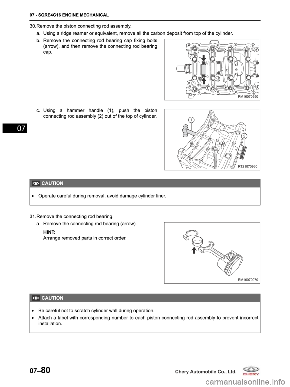 CHERY ARRIZO M16 2014  Service Repair Manual 