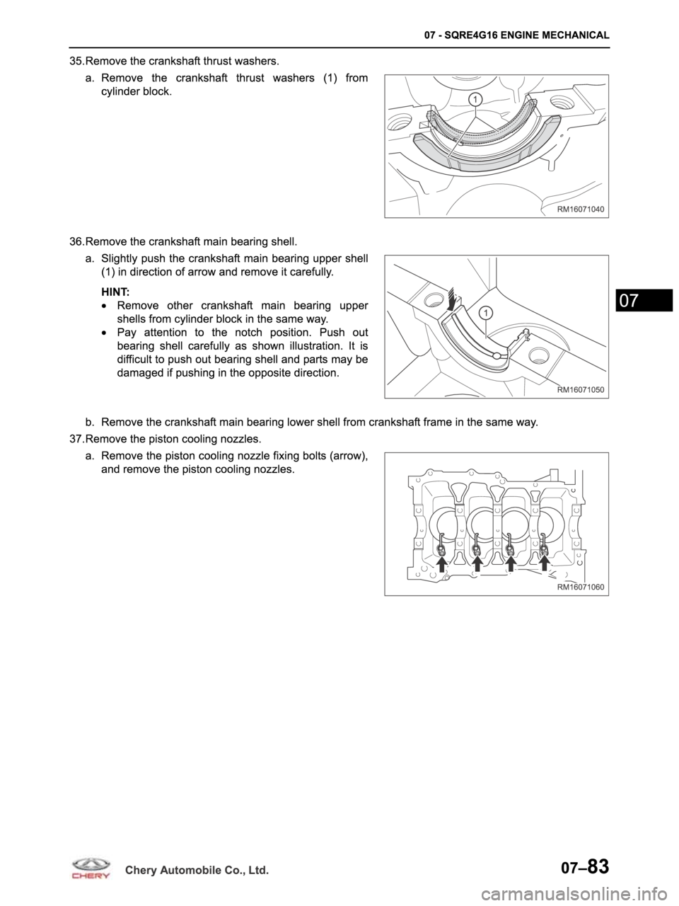 CHERY ARRIZO M16 2014  Service Repair Manual 