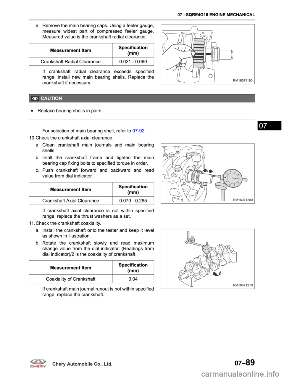 CHERY ARRIZO M16 2014  Service Repair Manual 