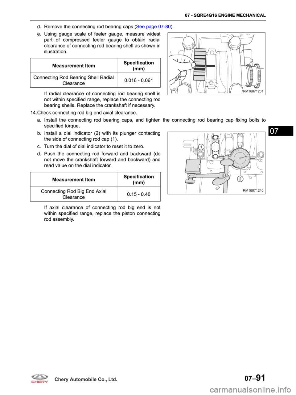 CHERY ARRIZO M16 2014  Service Repair Manual 