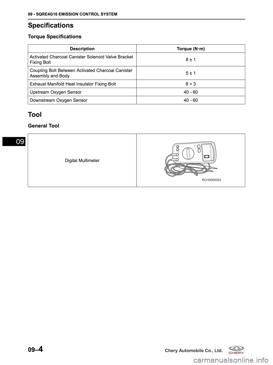 CHERY ARRIZO M16 2014  Service Repair Manual 