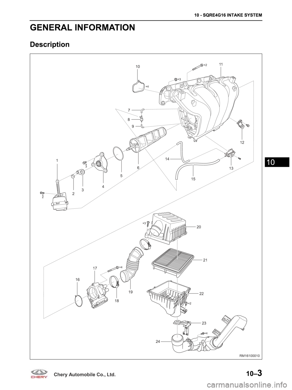 CHERY ARRIZO M16 2014  Service Repair Manual 