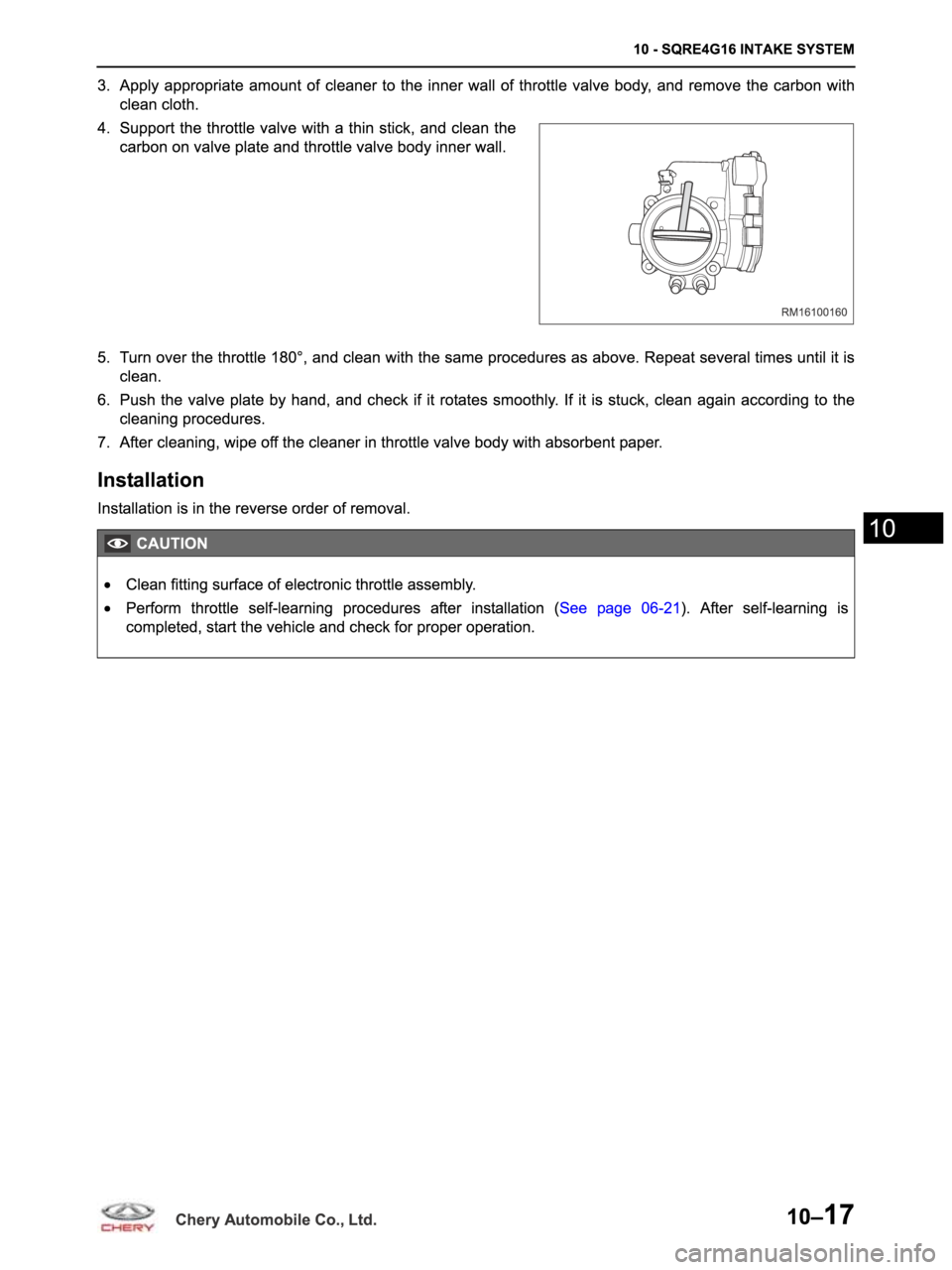 CHERY ARRIZO M16 2014  Service Repair Manual 