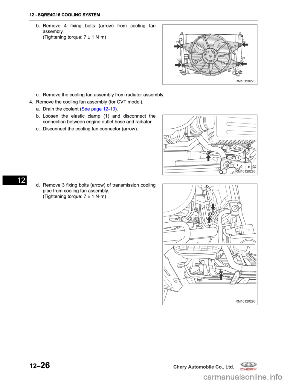CHERY ARRIZO M16 2014  Service Repair Manual 