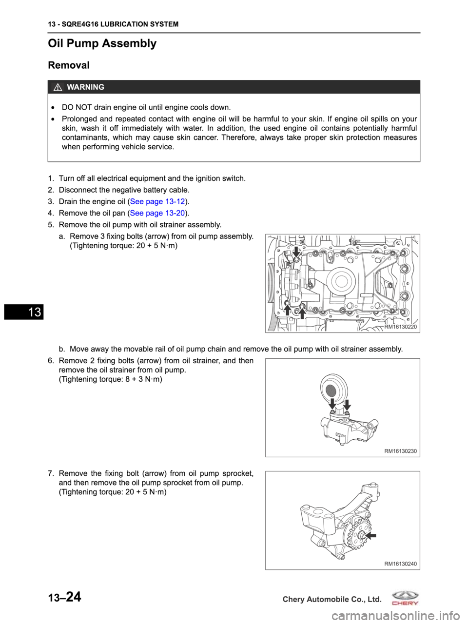 CHERY ARRIZO M16 2014  Service Repair Manual 