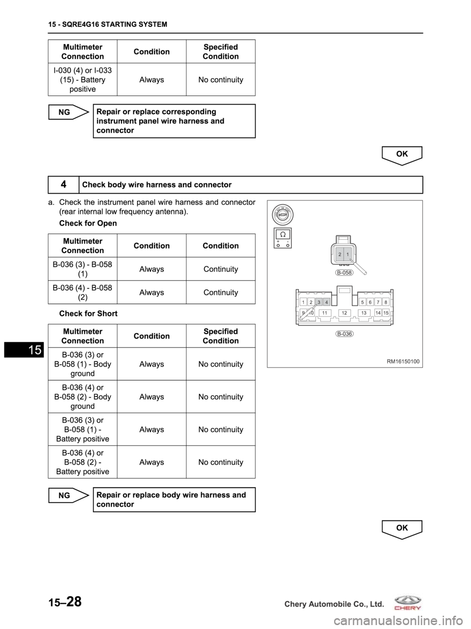 CHERY ARRIZO M16 2014  Service Repair Manual 