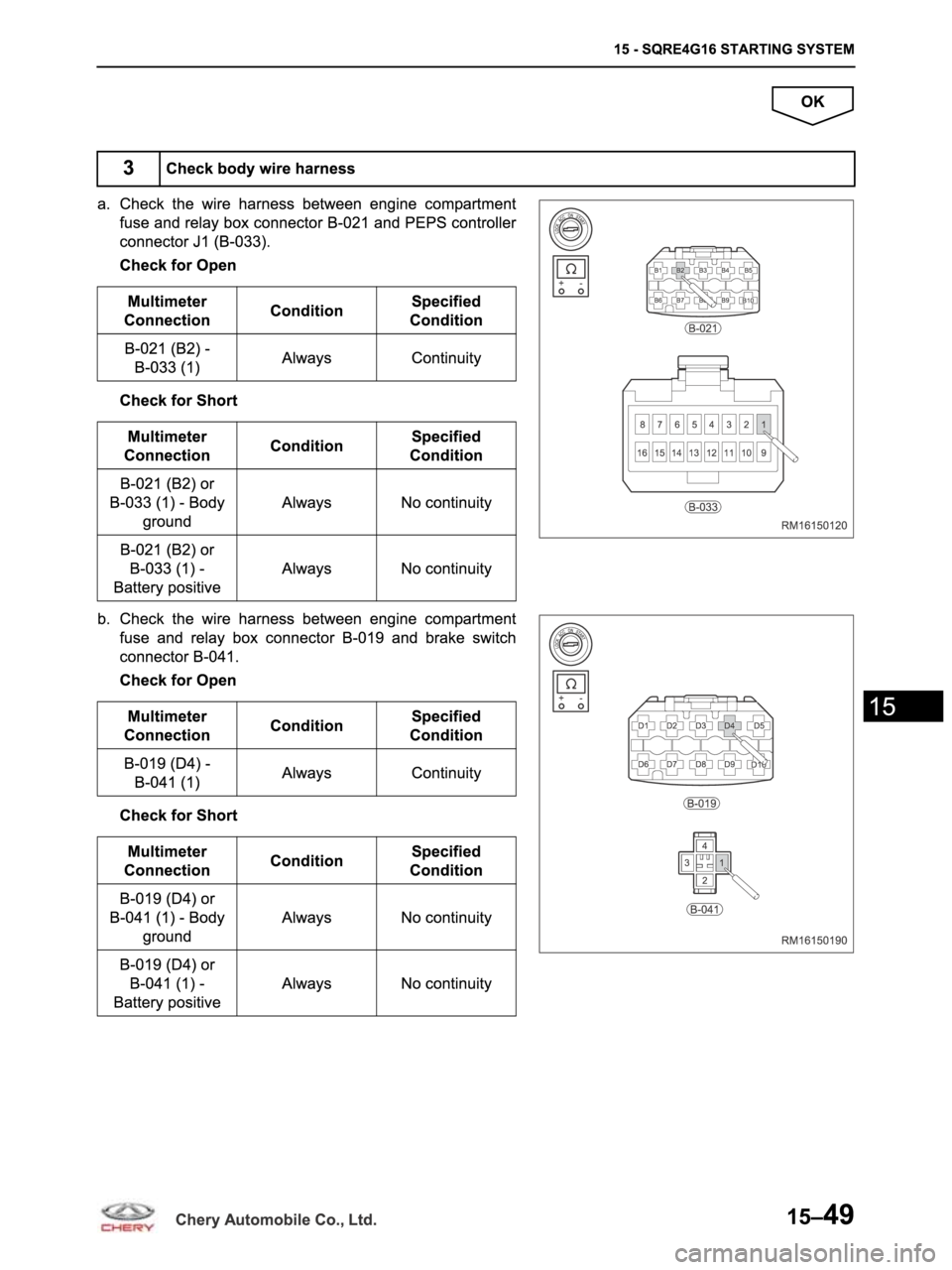 CHERY ARRIZO M16 2014  Service Repair Manual 