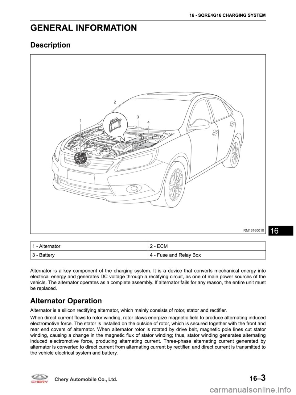 CHERY ARRIZO M16 2014  Service Repair Manual 
