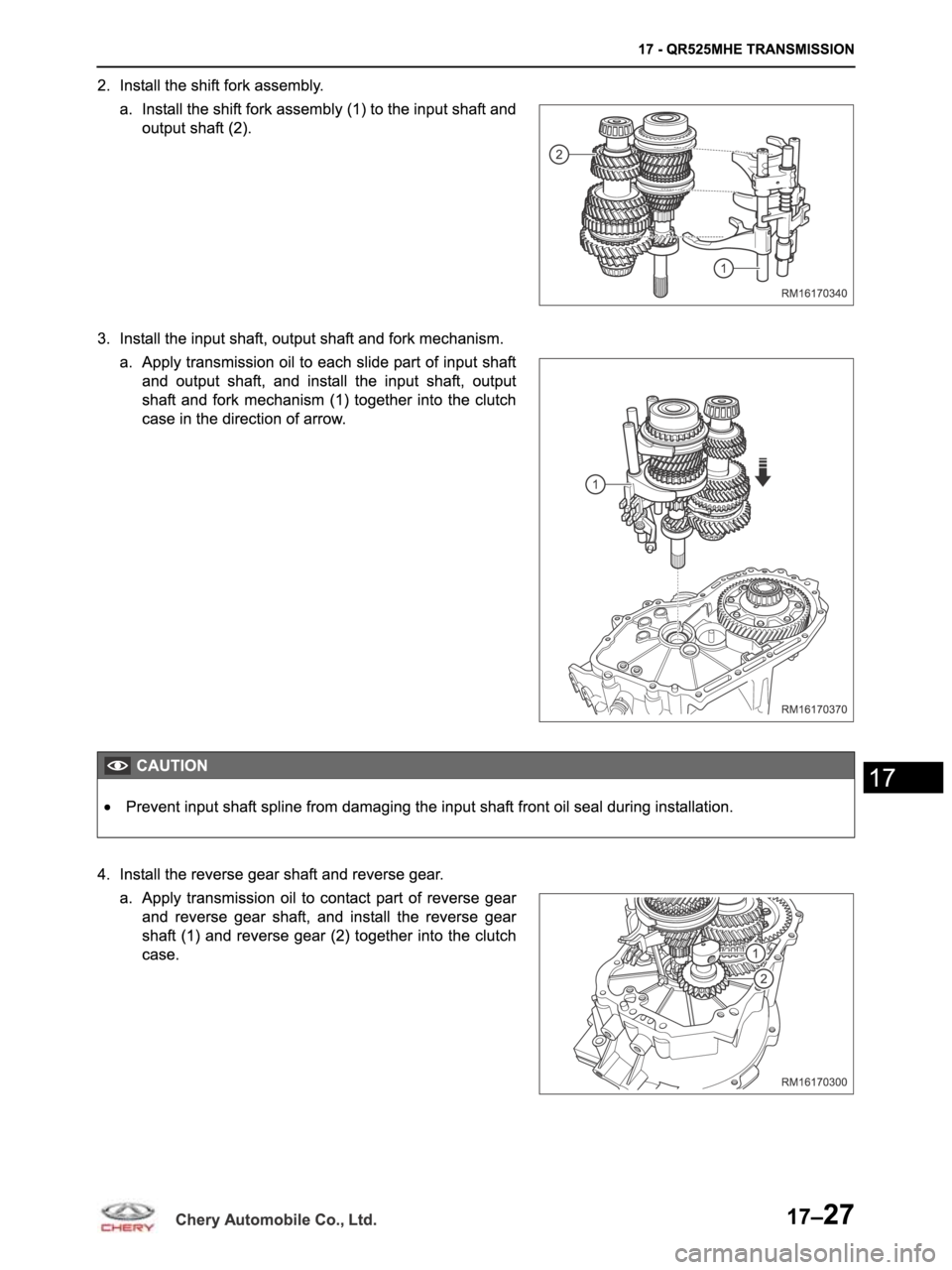 CHERY ARRIZO M16 2014  Service Repair Manual 