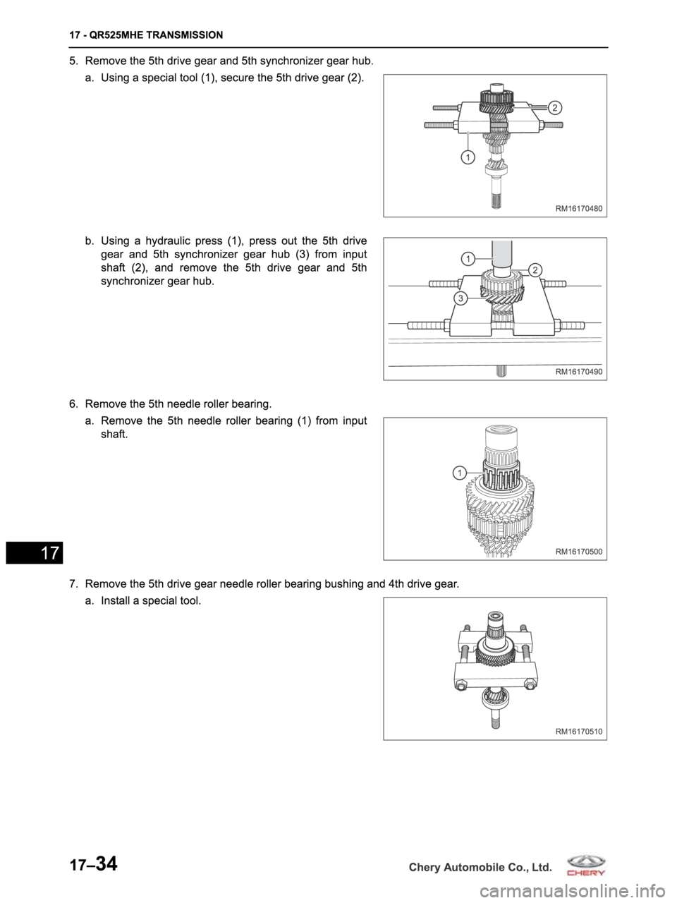 CHERY ARRIZO M16 2014  Service Repair Manual 