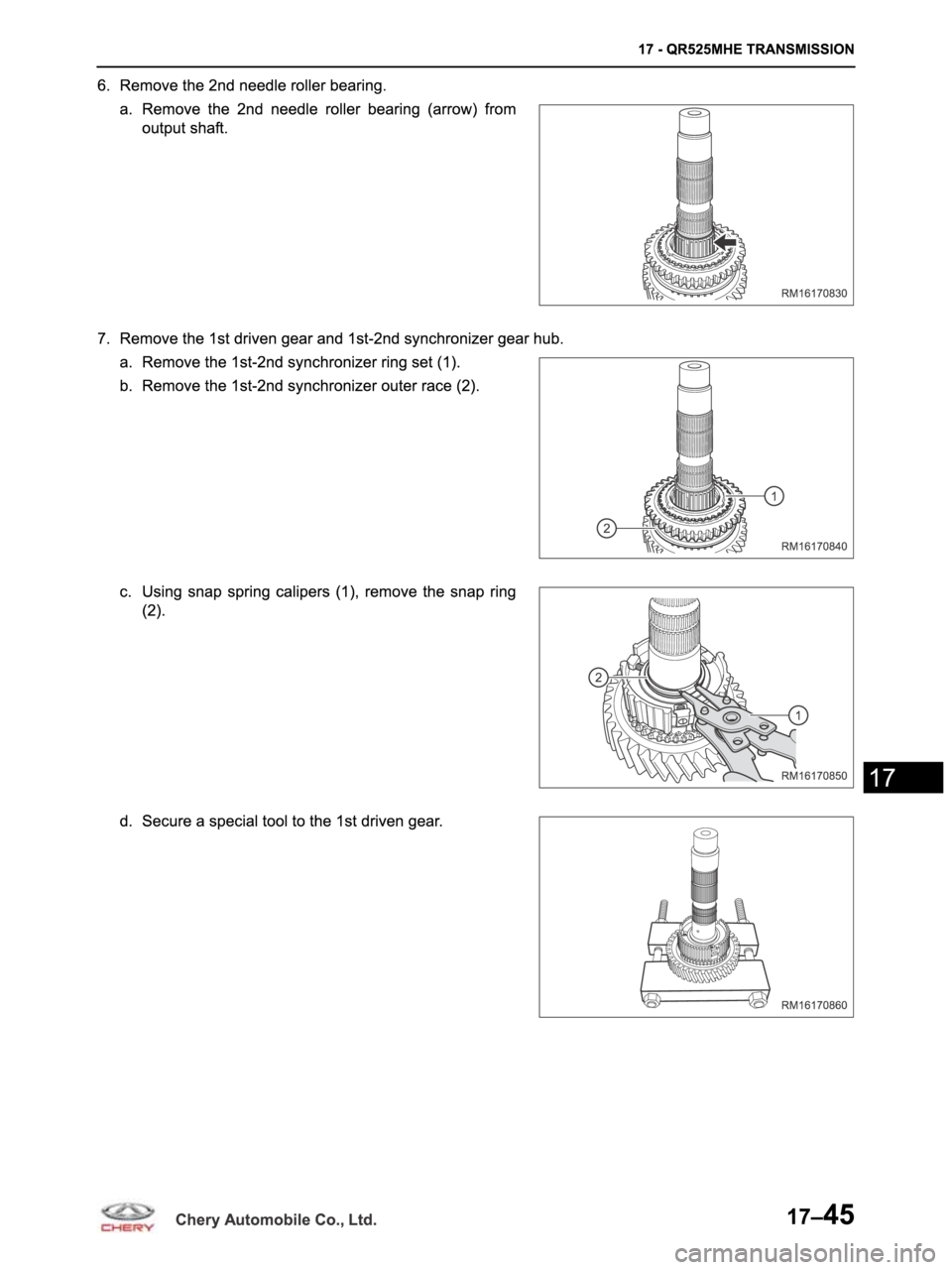 CHERY ARRIZO M16 2014  Service Repair Manual 