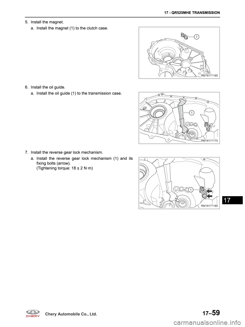 CHERY ARRIZO M16 2014  Service Repair Manual 