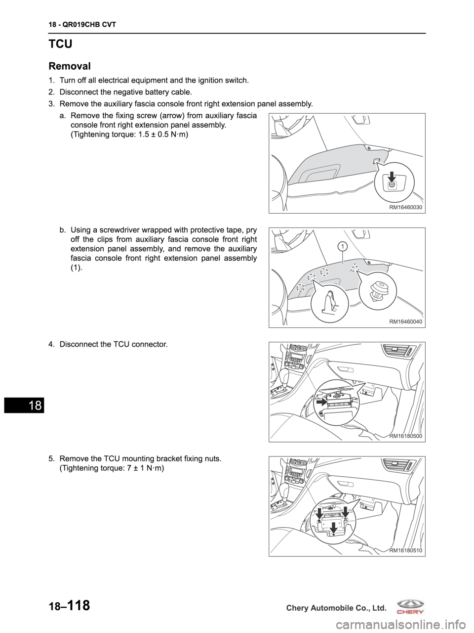 CHERY ARRIZO M16 2014  Service Repair Manual 