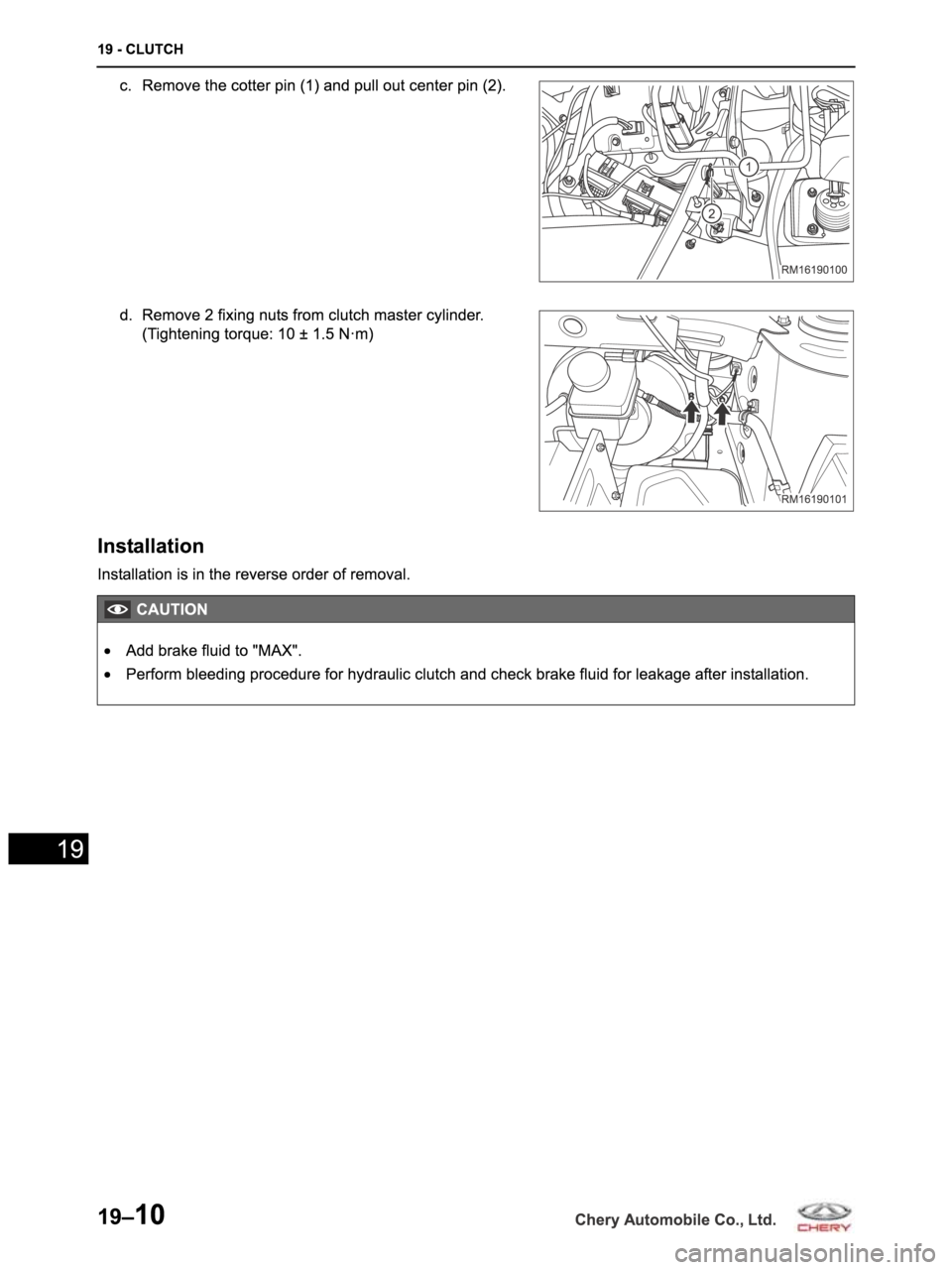 CHERY ARRIZO M16 2014  Service Repair Manual 