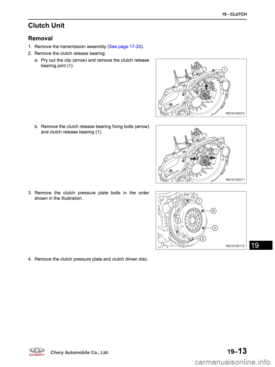 CHERY ARRIZO M16 2014  Service Repair Manual 