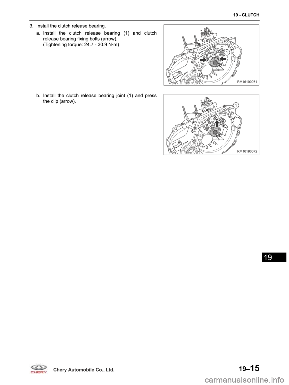 CHERY ARRIZO M16 2014  Service Repair Manual 
