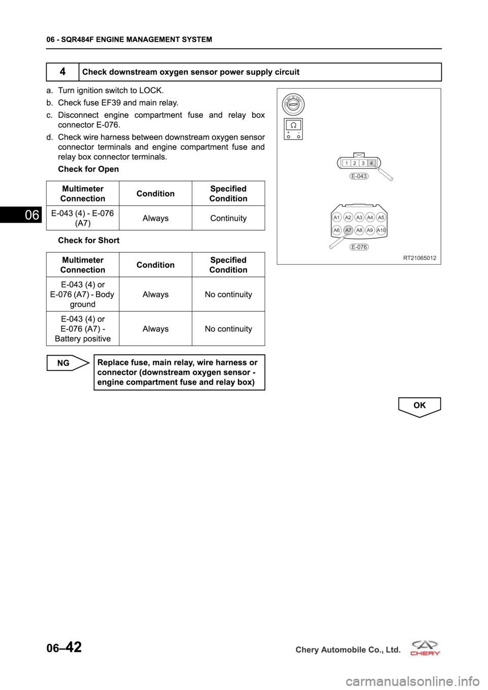 CHERY TIGGO 5 T21 2014  Service Repair Manual 