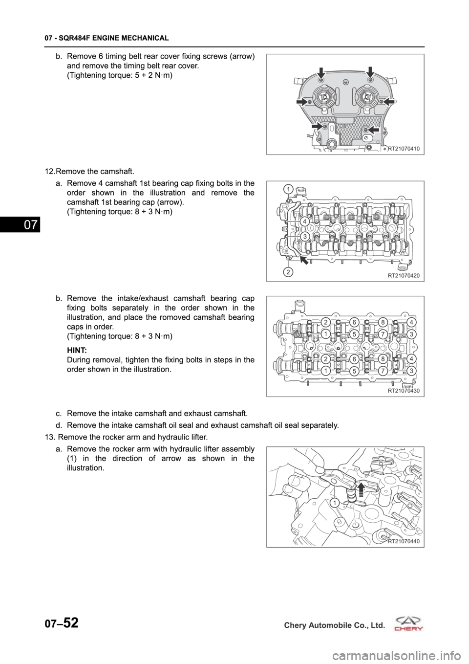 CHERY TIGGO 5 T21 2014  Service Repair Manual 