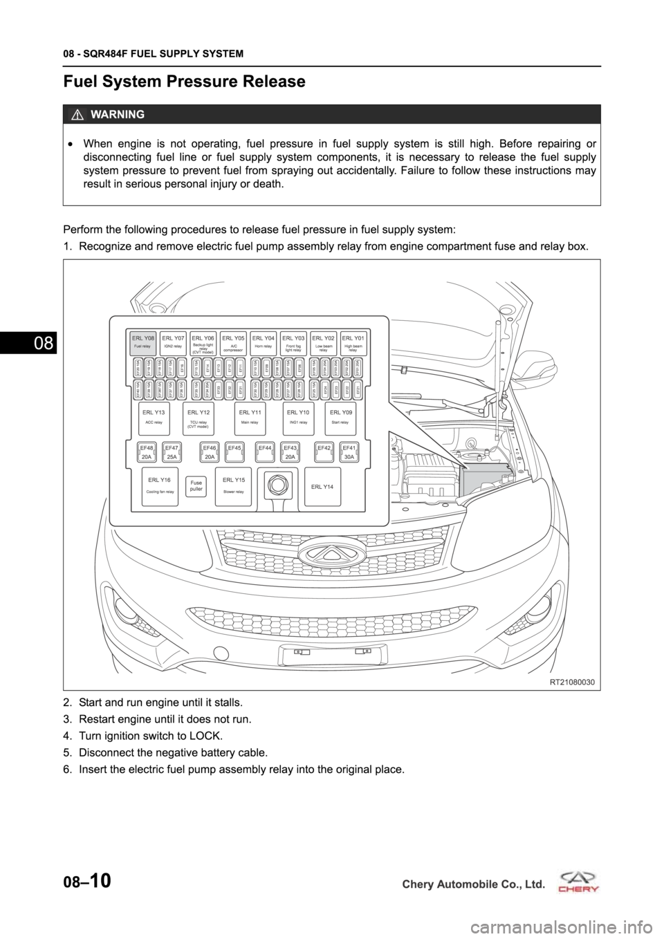 CHERY TIGGO 5 T21 2014  Service Repair Manual 
