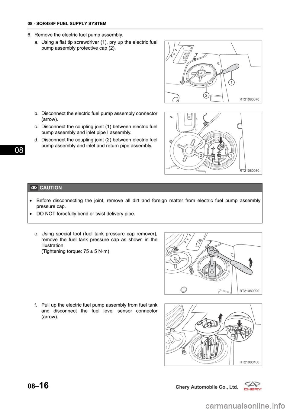 CHERY TIGGO 5 T21 2014  Service Repair Manual 