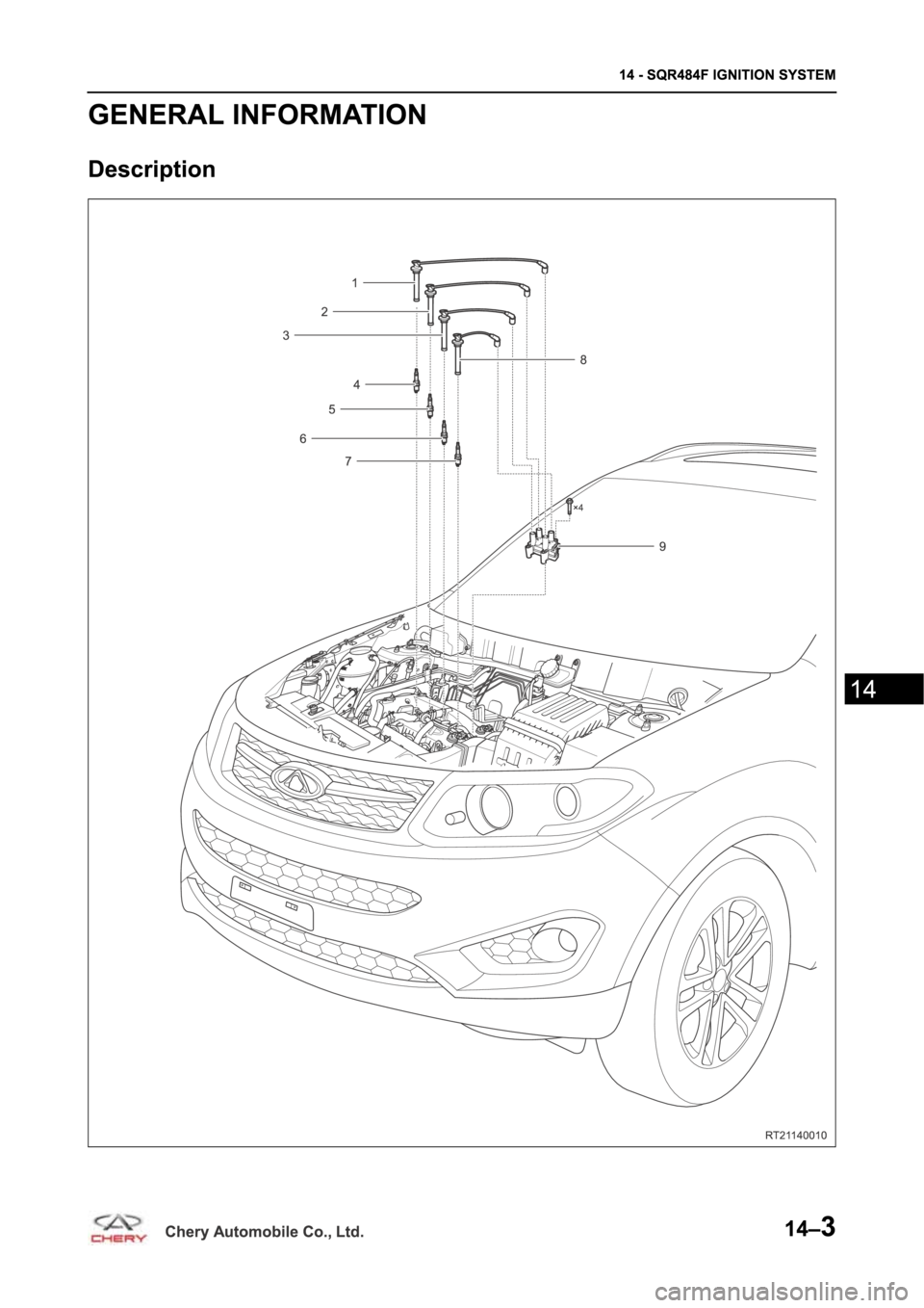 CHERY TIGGO 5 T21 2014  Service Repair Manual 