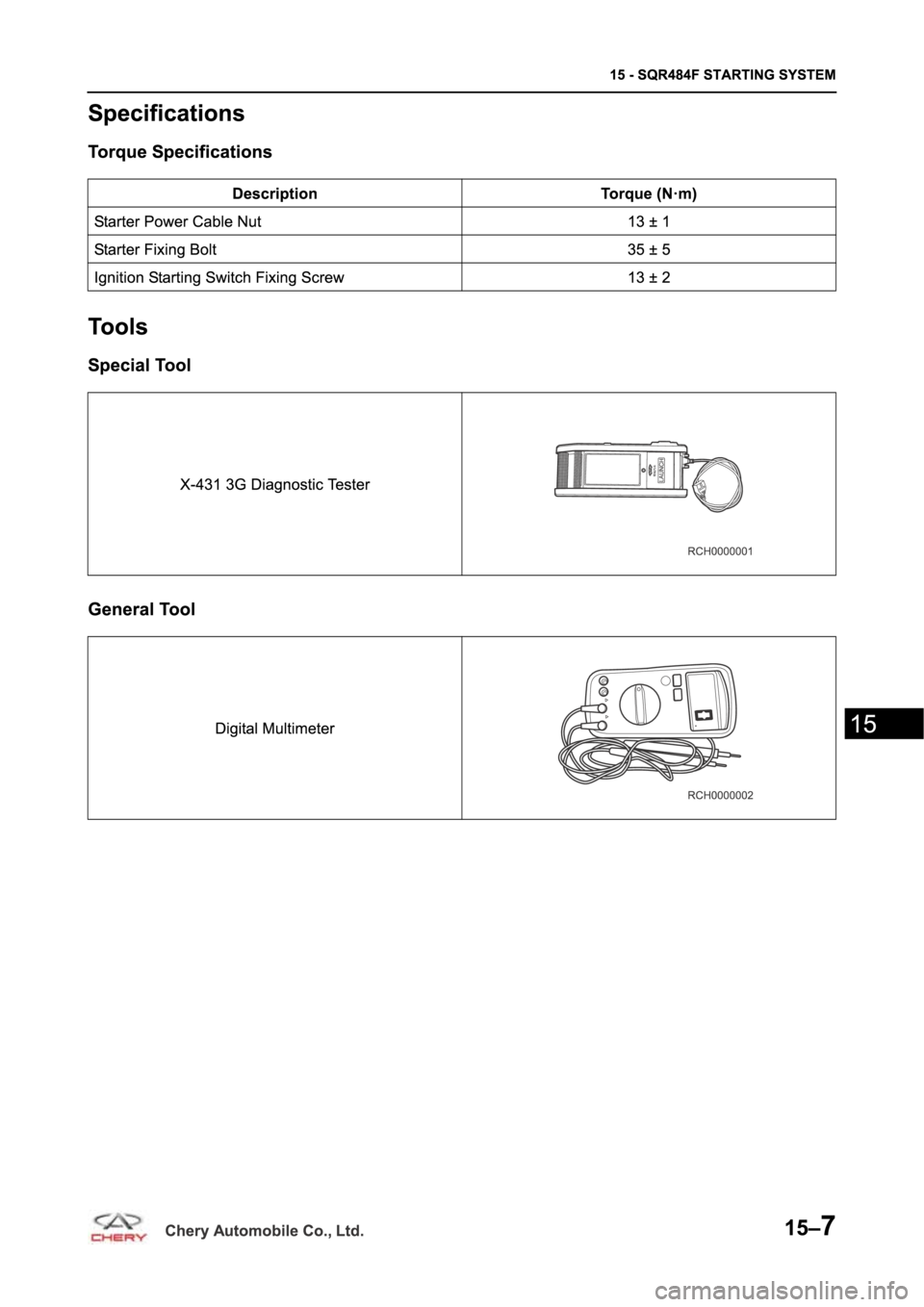 CHERY TIGGO 5 T21 2014  Service Repair Manual 
