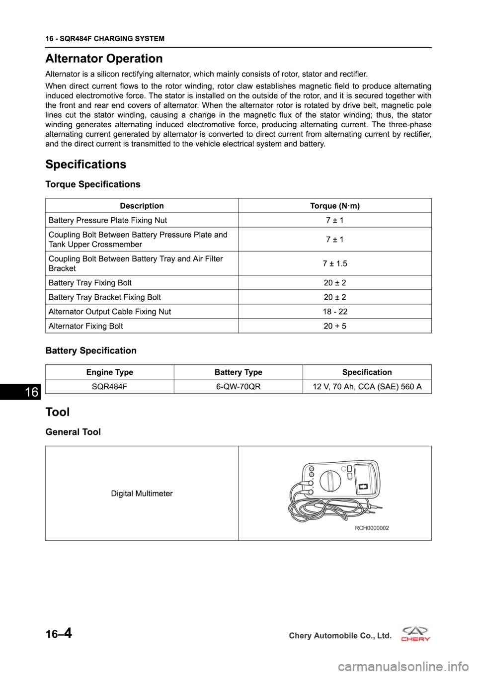 CHERY TIGGO 5 T21 2014  Service Repair Manual 