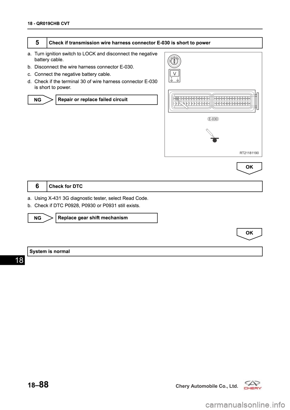 CHERY TIGGO 5 T21 2014  Service Repair Manual 