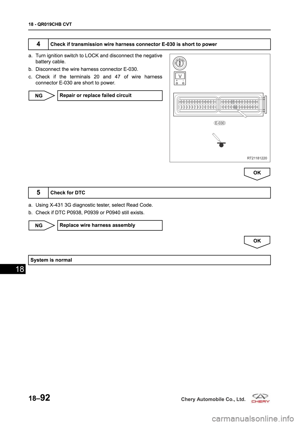CHERY TIGGO 5 T21 2014  Service Repair Manual 