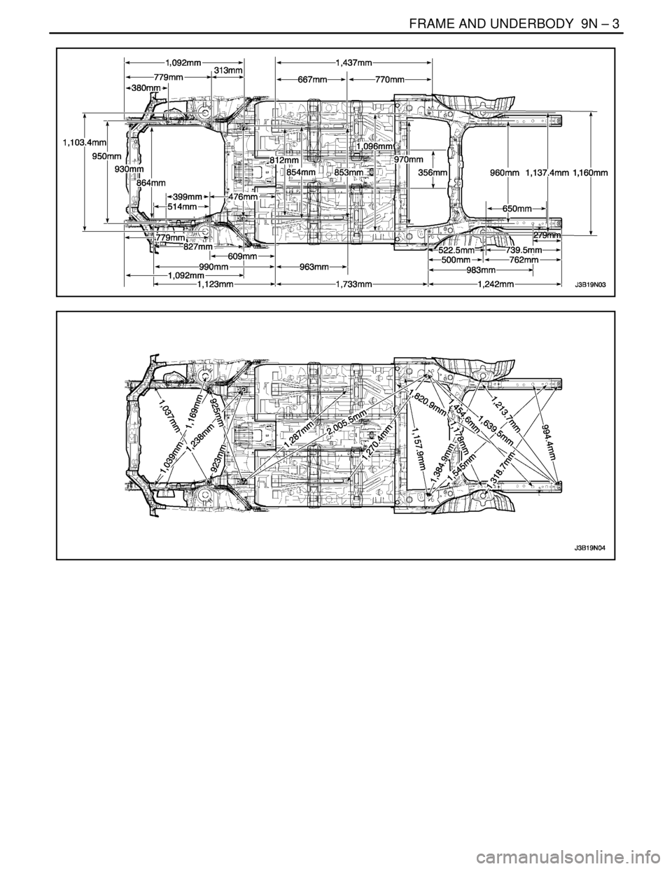 DAEWOO LACETTI 2004  Service Repair Manual FRAME AND UNDERBODY  9N – 3
DAEWOO V–121 BL4 