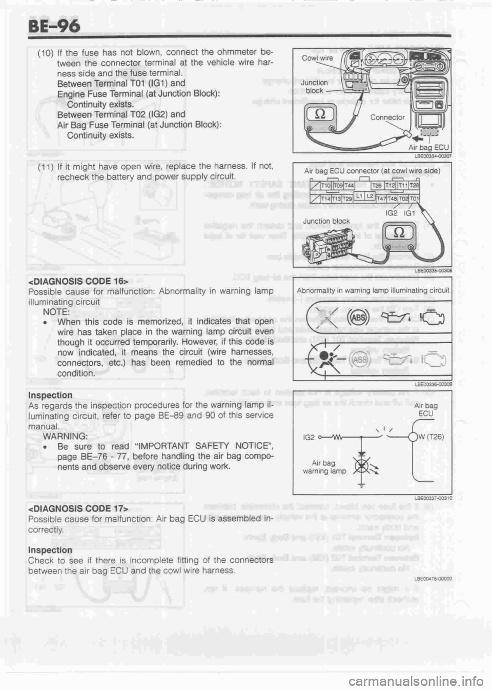 DAIHATSU CUORE 1998  Service Repair Manual 