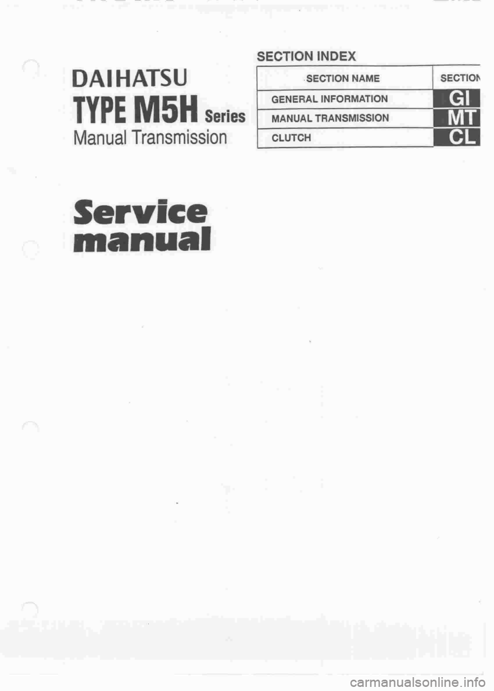 DAIHATSU CUORE 1998  Service Repair Manual 