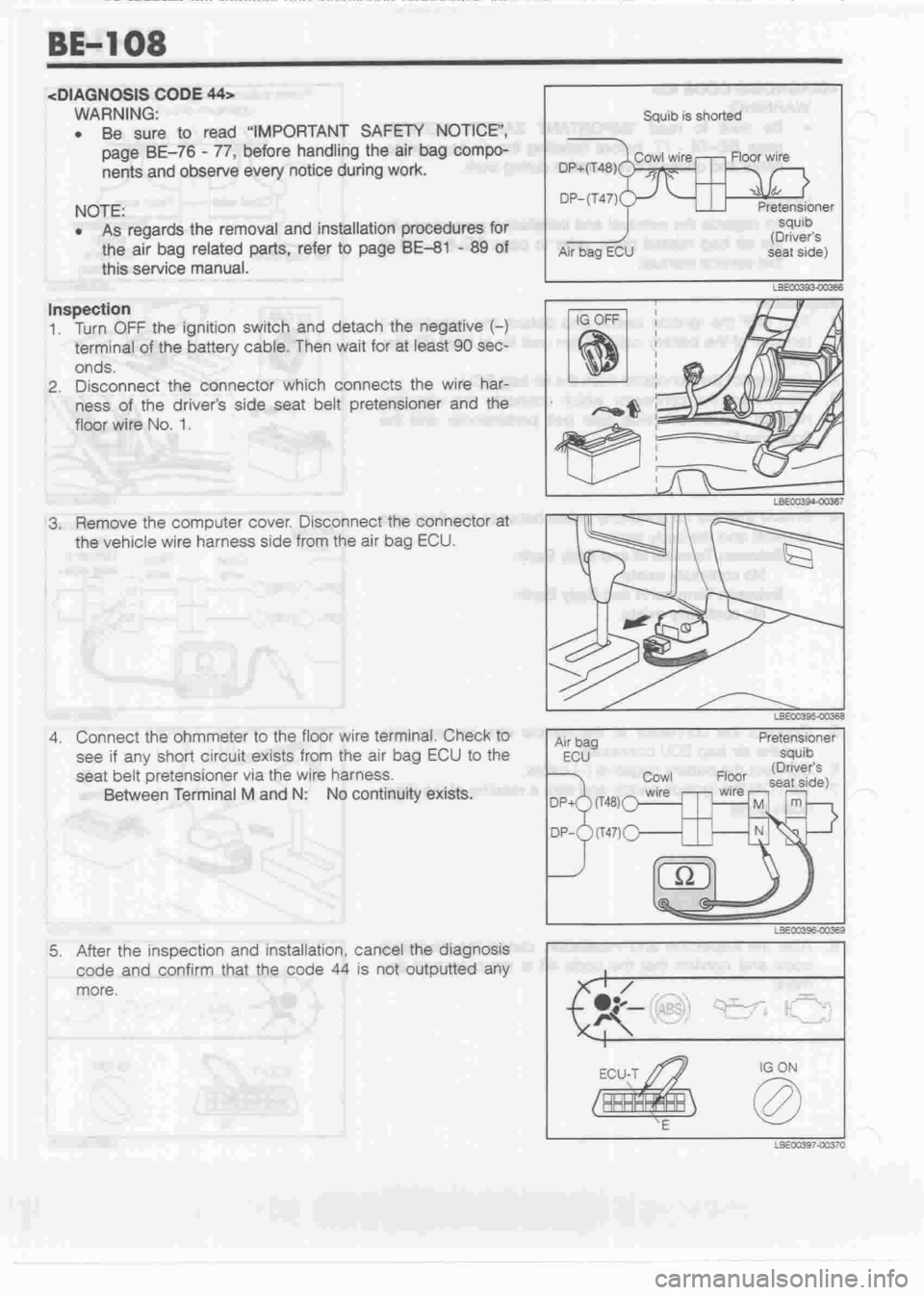 DAIHATSU CUORE 1998  Service Repair Manual 