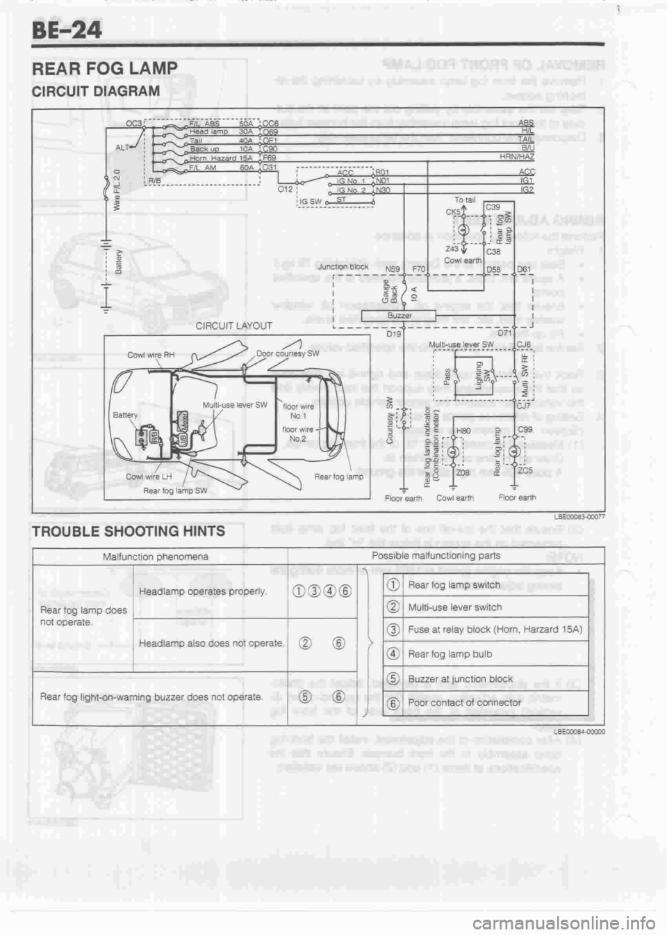 DAIHATSU CUORE 1998  Service Repair Manual 