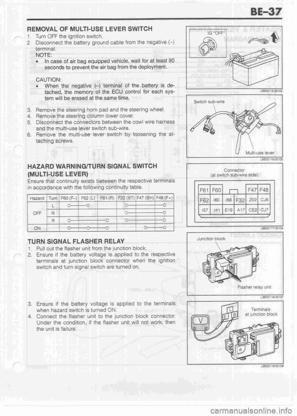 DAIHATSU CUORE 1998  Service Repair Manual 