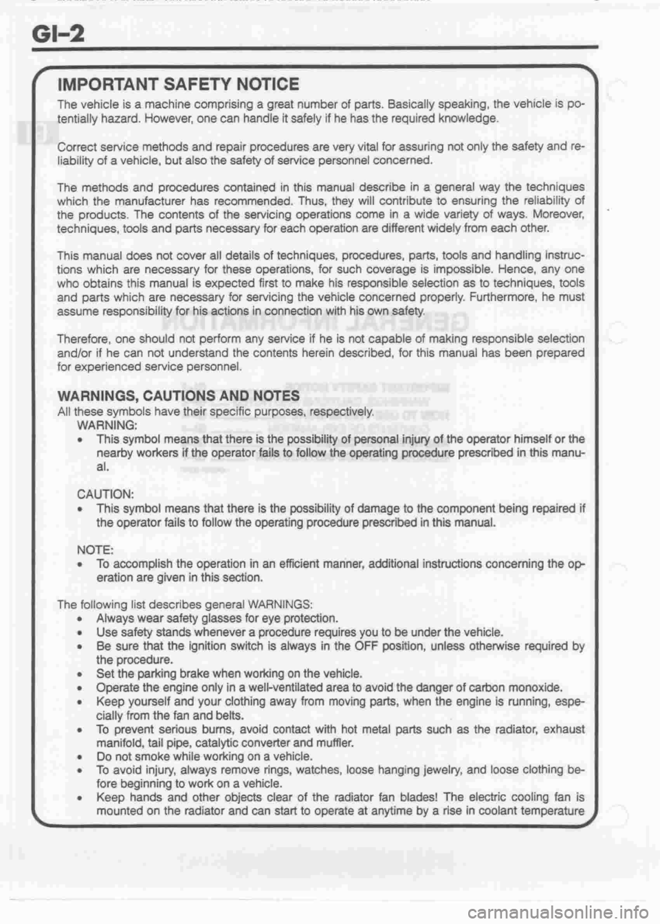 DAIHATSU CUORE 1998  Service Repair Manual 