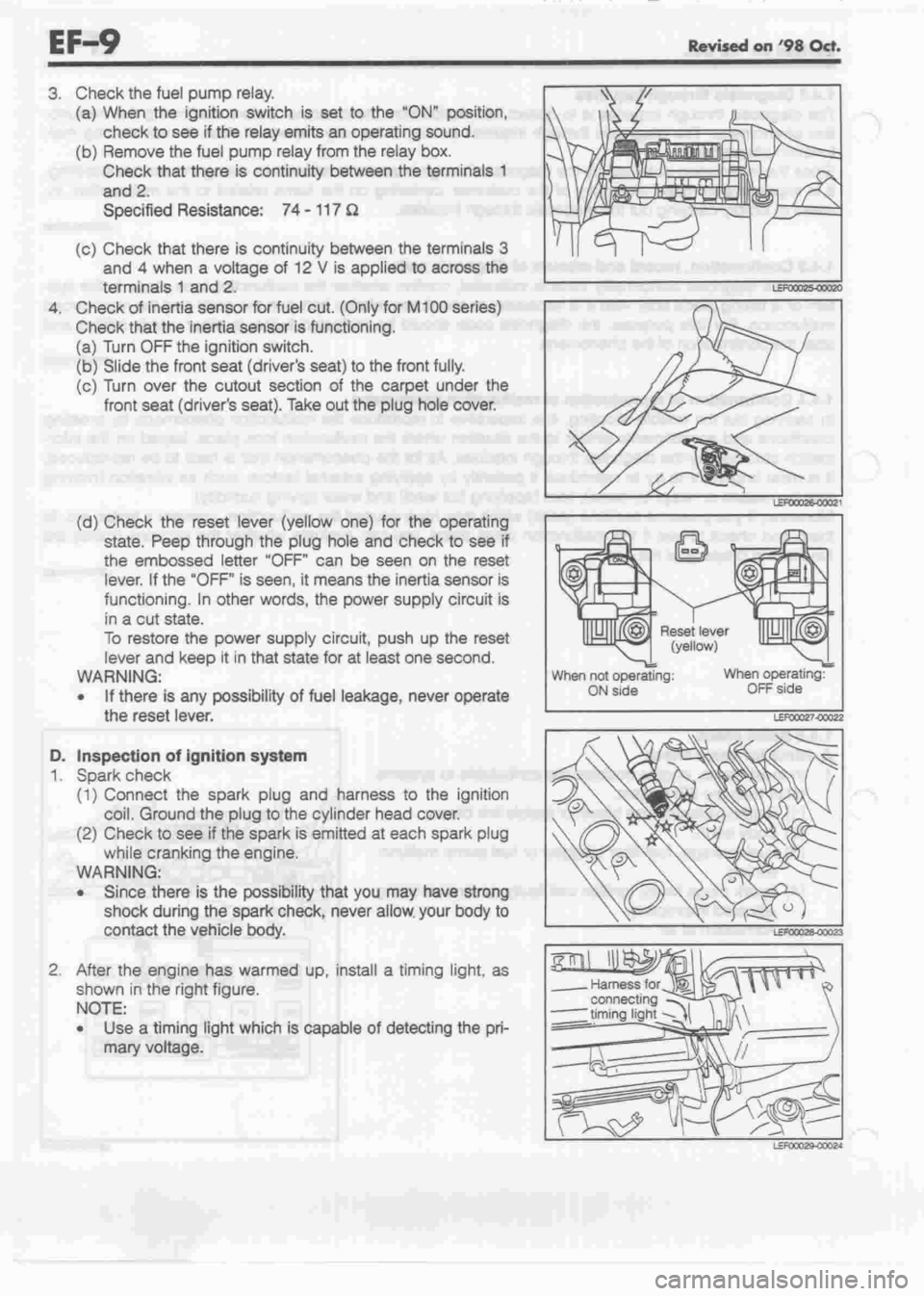 DAIHATSU CUORE 1998  Service Repair Manual 