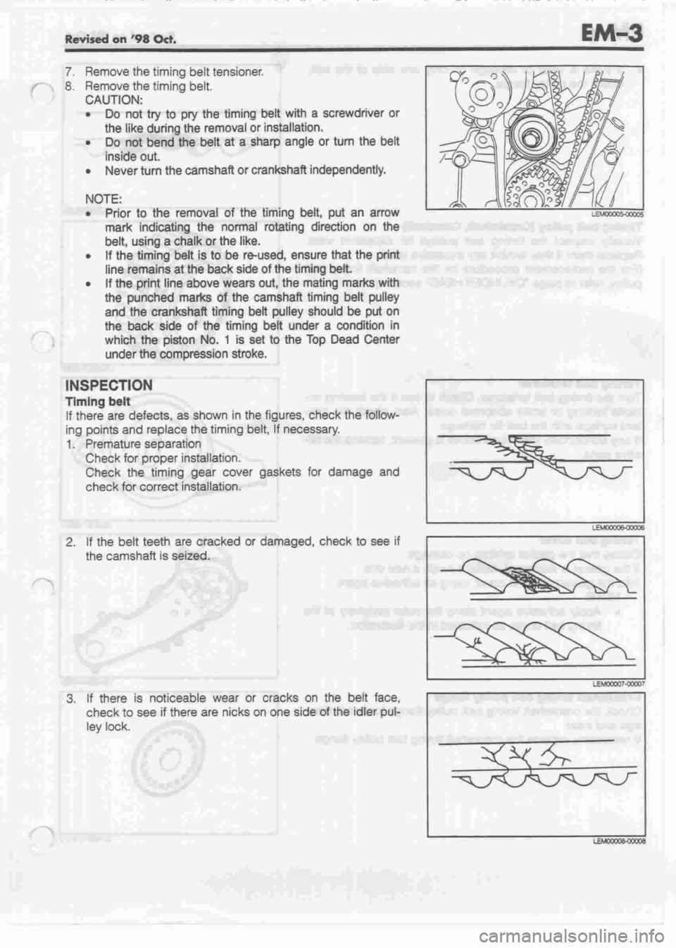 DAIHATSU CUORE 1998  Service Repair Manual 