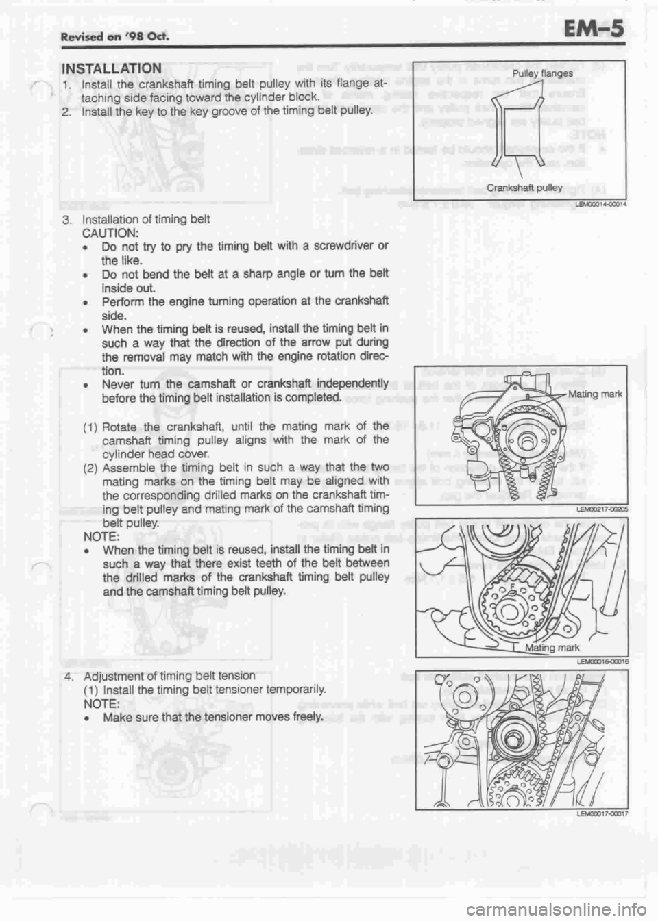 DAIHATSU CUORE 1998  Service Repair Manual 