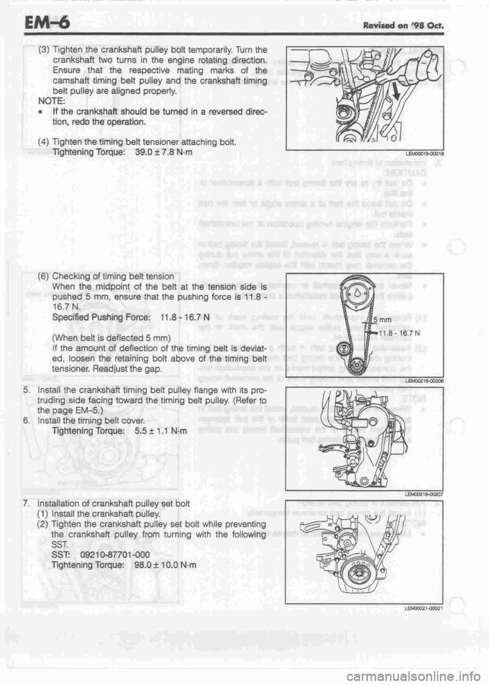 DAIHATSU CUORE 1998  Service Repair Manual 