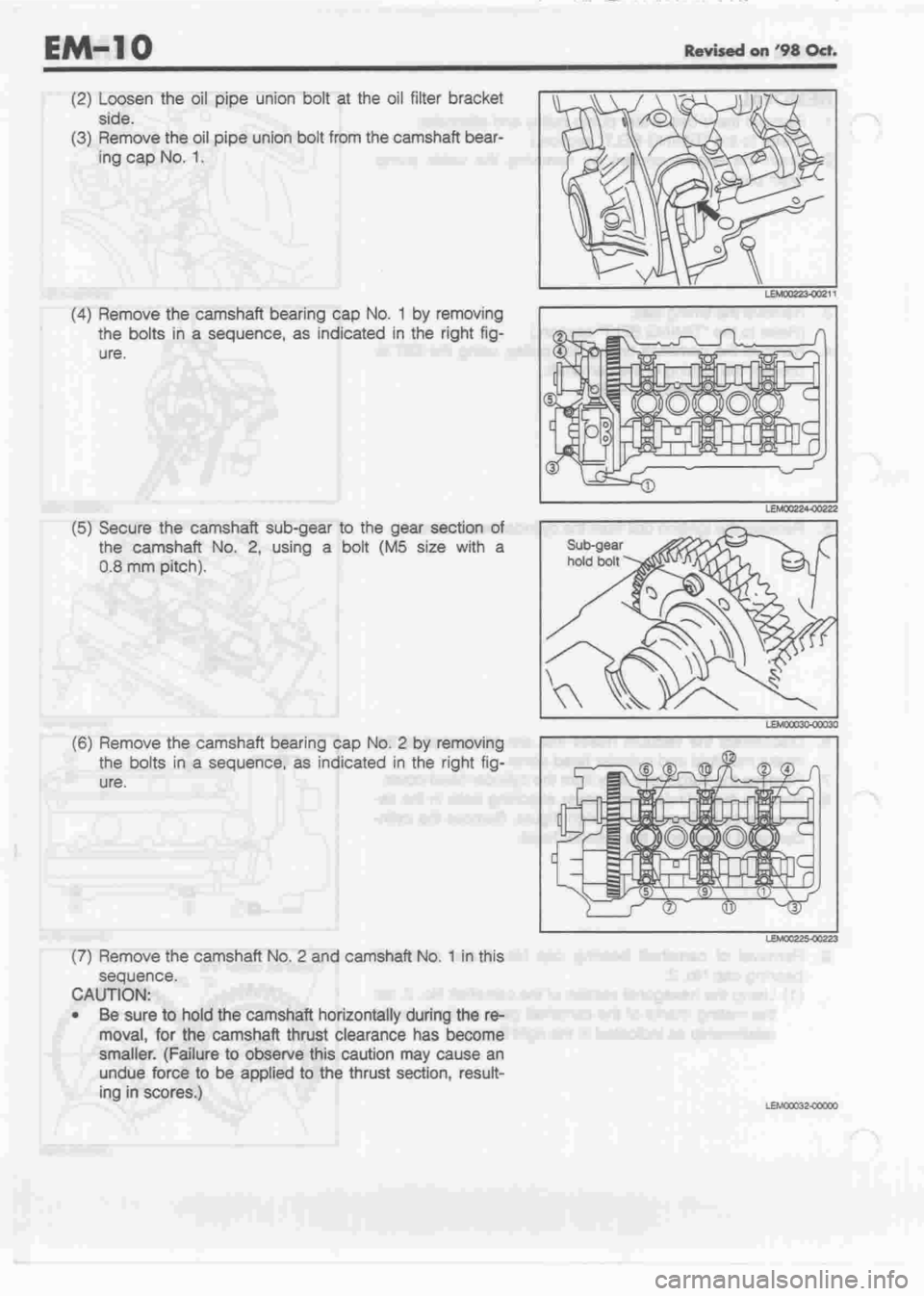 DAIHATSU CUORE 1998  Service Repair Manual 