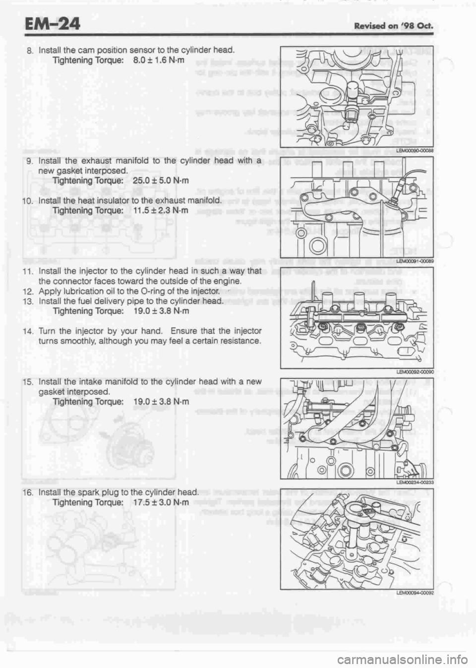 DAIHATSU CUORE 1998  Service Repair Manual 