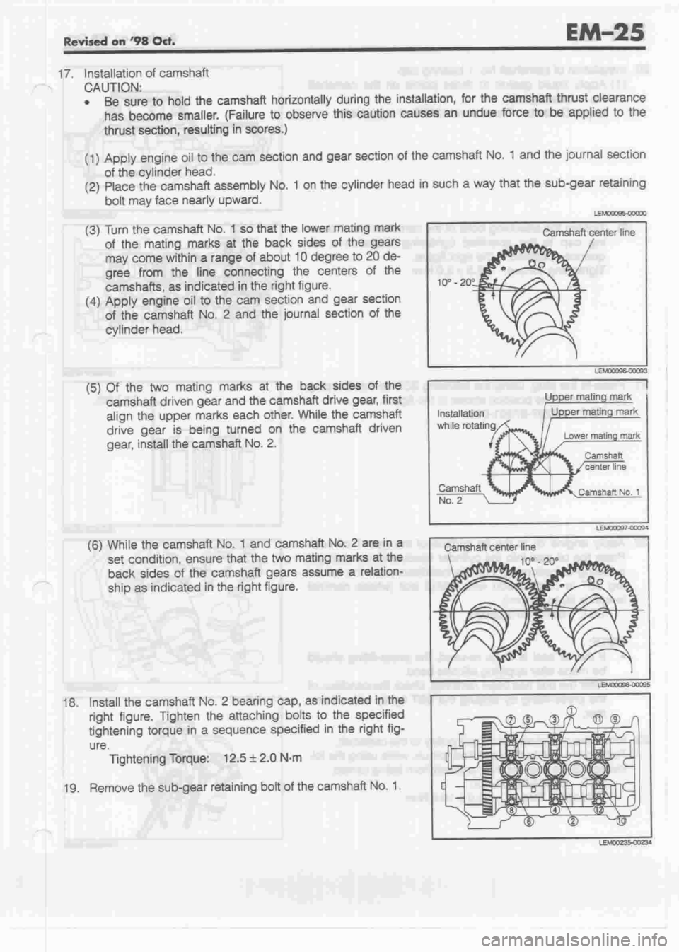 DAIHATSU CUORE 1998  Service Repair Manual 