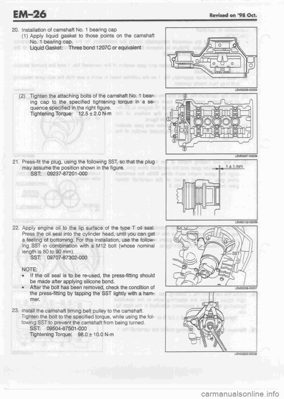 DAIHATSU CUORE 1998  Service Repair Manual 