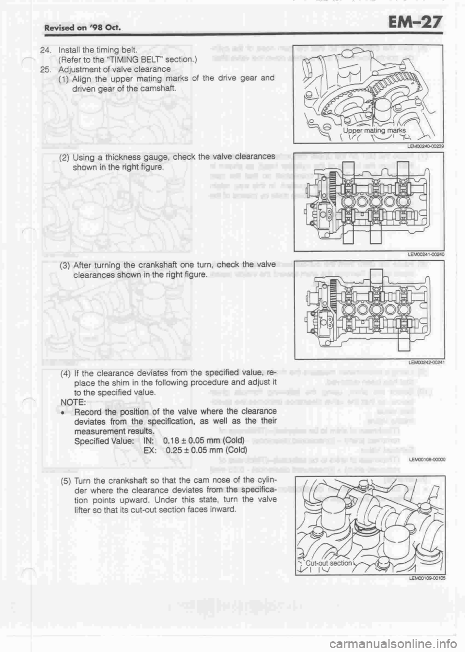 DAIHATSU CUORE 1998  Service Repair Manual 